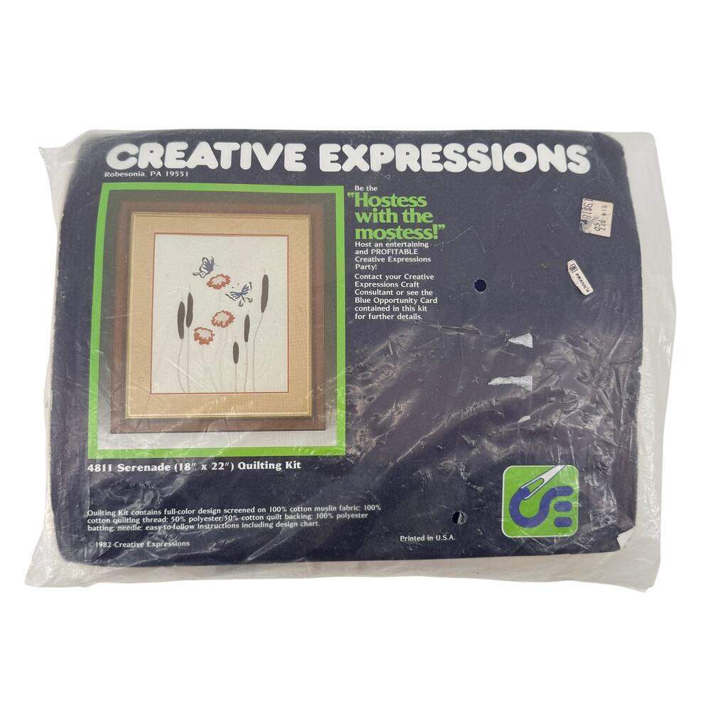 Creative Expressions 4811 Serenade 18x22 Quilting Kit 1982 Vintage Craft Artwork